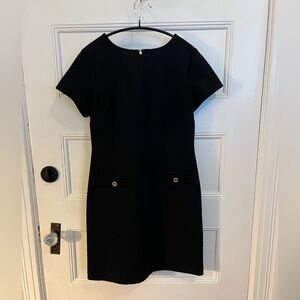 Tommy Hilfiger black relaxed pocket shift dress